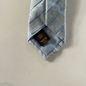 Louis Vuitton Light Blue Silk Tie